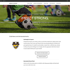 image of impact united website after redesign